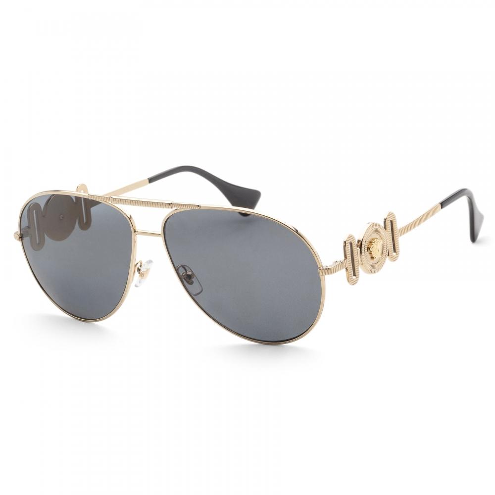 

Versace Unisex VE2249-100281 Модные золотые солнцезащитные очки 65 мм