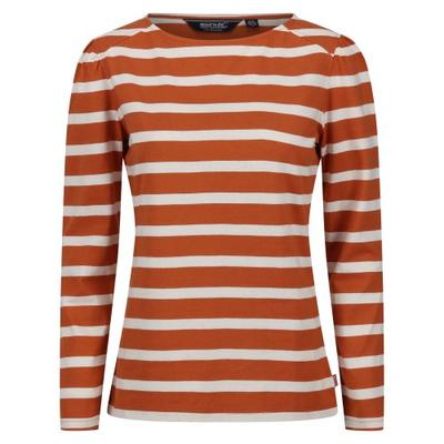 Camiseta feminina/feminina Federica Stripe de manga comprida