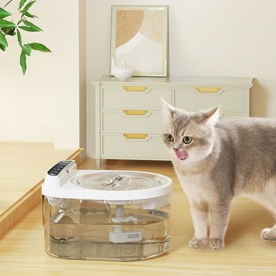 3L Wireless Cat Water Fountain Large Capacity Smart Pet Water Dispenser Motion Sensor Ultra Quiet