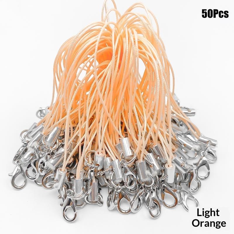 50Pcs Polyester Cord Lobster Clasp Cell Phone Lanyard Cords For Keychain Crafts Handmade Phone Rope Toys Diy Jewelry Making