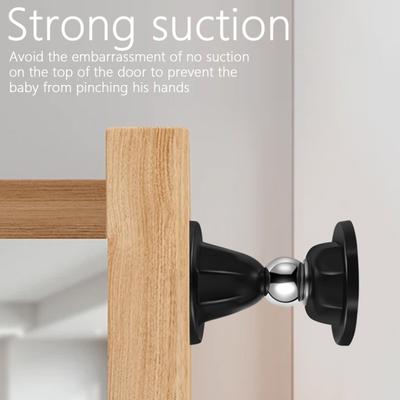 Magnetic Door Stopper Wall Protector Adhesive No Drilling Heavy Duty Anti-collision Home Office Bedrom