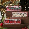 Wooden Christmas Train Ornament Gift Set