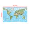 Póster de Mapa Físico Mundial Grande y Detallado Atlas de Geografía de Alta Definición para Decoración de Hogar y Oficina Mural Educativo para Aula Arte Mural
