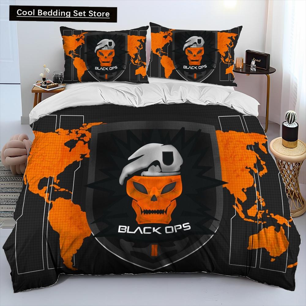 3D-Druck Spiel Call of Duty Bettdecke Bettwäscheset, Bettbezug Bettset Steppdecke Kissenbezug, King Queen Size Bettwäscheset Kinder