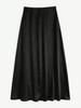 Women Elastic High Waist Satin Zipper Back Mermaid Hem Casual Comfort Skirt Elegant Chic Luxury Fashion Solid Silk Fabric With No Wrinkle