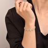 *Versa Sakura Zircon Clover Bracelet 16k Plated - Elegant, Durable Gemstone Jewelry*