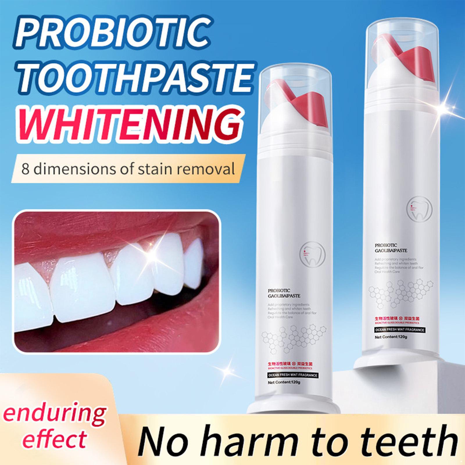 

Probiotic Toothpaste for Oral Care, 120g Tube - Gently Clean Teeth and Support Healthy Gums One Size білий