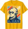A Ham Alexander Hamilton Retro Distressed Graphic Tee Casual Short Sleeve TShirt for Men Women