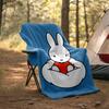 1pc Miffy4 Theme Blanket - Digital Print, Polyester, Cozy for All Seasons, Perfect for Outdoor, Camping, and Travel