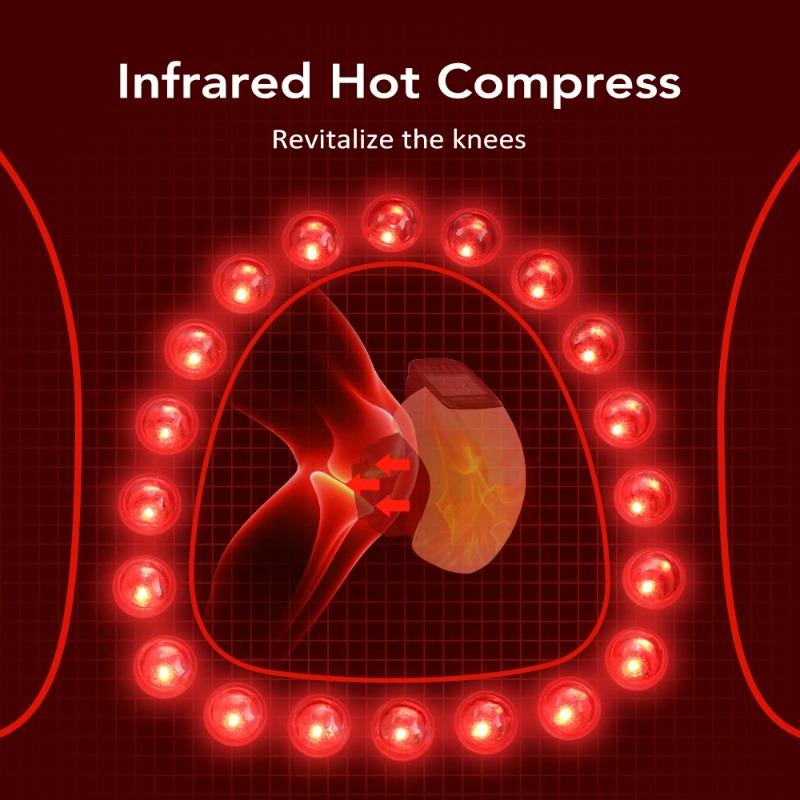 2026 New Gift Electric Knee Massager Infrared Heating Vibration Air Pressure Elbow Knee Massager Relief Swelling Stiff Joints Muscle Relax