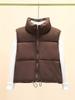 Autumn and winter new fashion trend solid color simple and versatile commuter padded vest warm cotton jacket