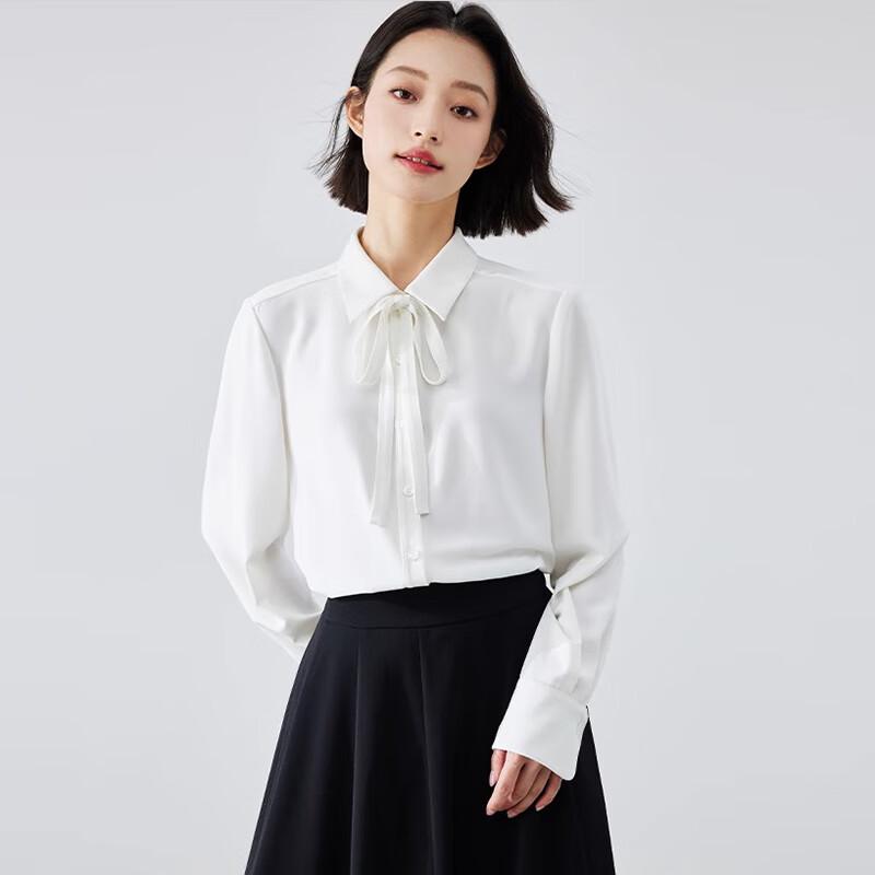 Elegant Women s Long Sleeve Chiffon Blouse M