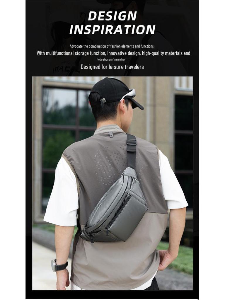 Men's Business Casual Crossbody and Waist Bag for Cycling