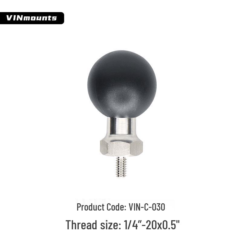 Kayak Mount C-Type 1.5" Ball Head with 1/4x20x0.5 Thread Base
