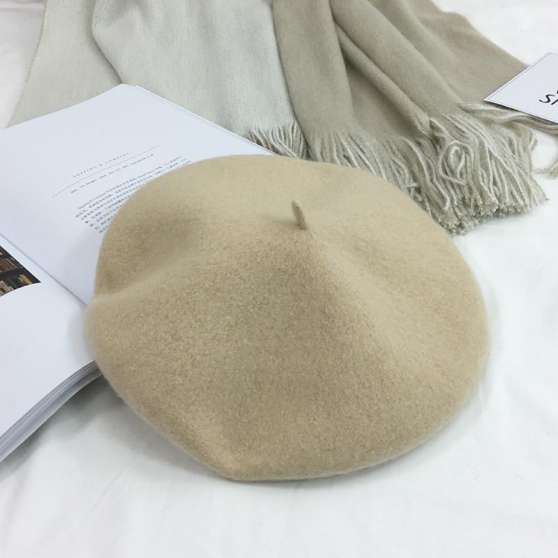 Warm Wool Soft Beret For Women Autumn Winter Fashion Trendy Hat Beret