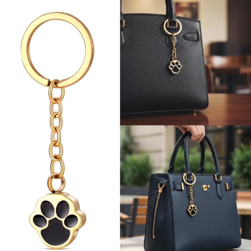 Paws Print Cremation Jewelry Stainless Steel Urn Pendants Double Use As Pet Memorials Keepsakes