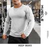 Men's Sportswear Gym T-Shirts Long Sleeve Compression Quick Dry Running Shirts Round Neck Sports Top
