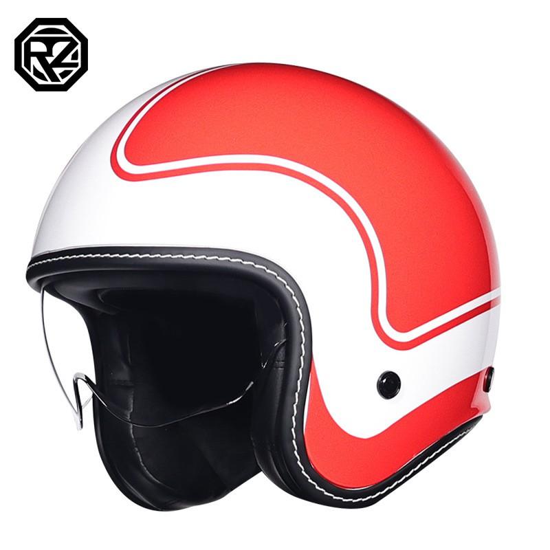 ABS 3/4 Motorcycle Helmet Adults Unisex Full Face Protection Half Scooter Commute Safety