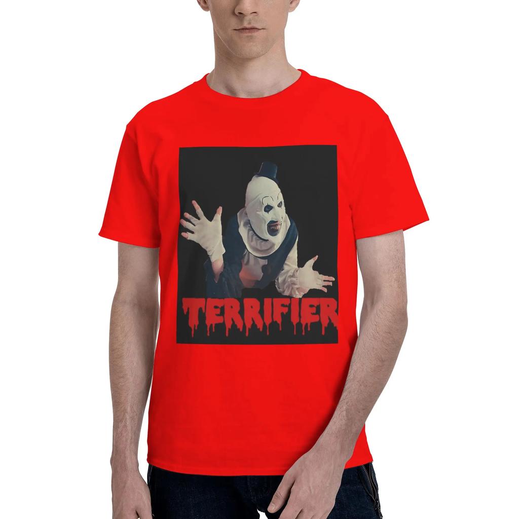 Halloween Movie Terrifier Horror Clown  100 Cotton TShirt Mens Oversized T Shirts Men ONeck Short Sleeve S6XL