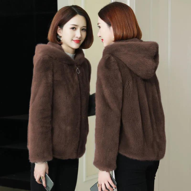 Autumn Winter Long Velvet Fleece Zipper Hooded Jacket Warm Sleepwear Polyester Fiber Basic Loose Fit Regular Sleeve Length