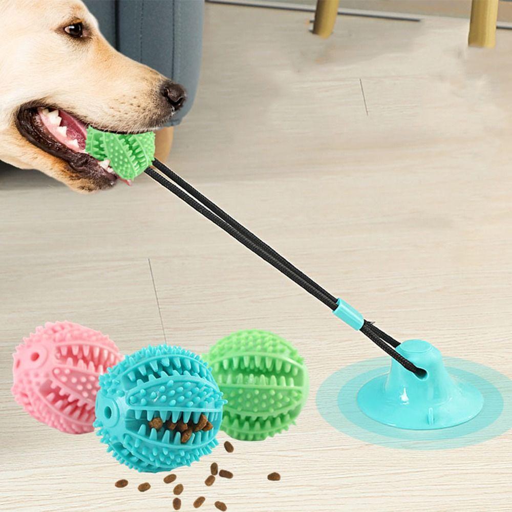 Bite Resistant Suction Cup Dog Toy TPR Dog Tug Toy Dog Leakage Toys  For Dogs Puppy