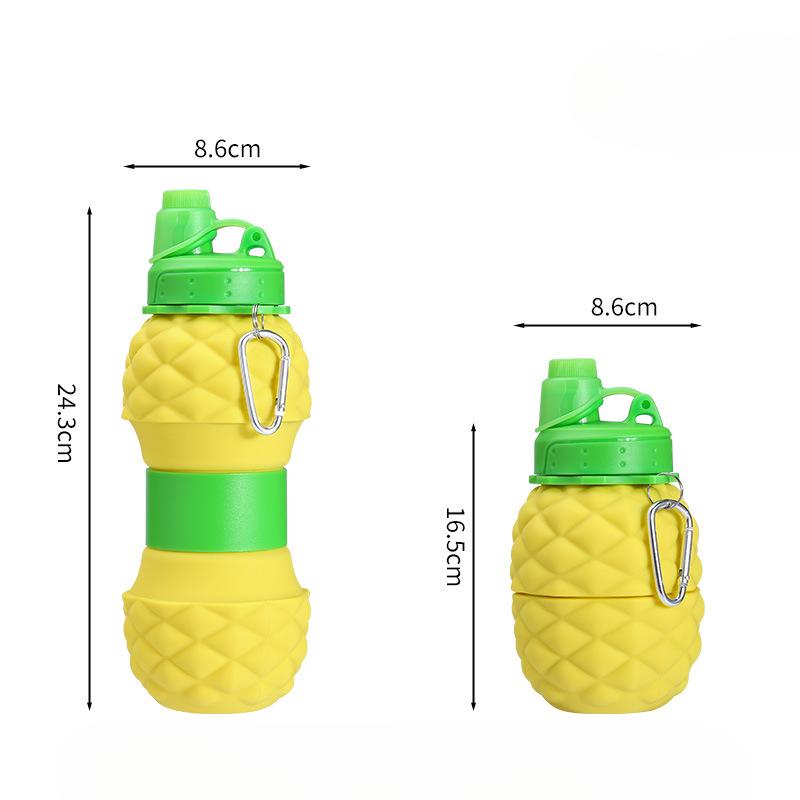 

Чайник для занятий спортом на открытом воздухе, складная чашка из силикагеля, съедобная силиконовая чашка для воды, креативная выдвижная чашка 700ml1PCS жёлтый