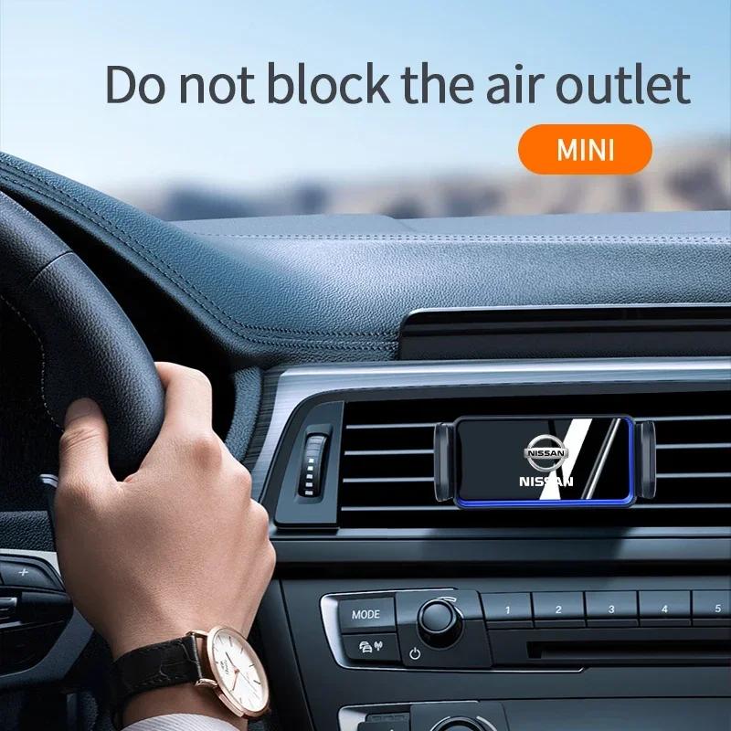 Car Air Outlet Mount Clip Interior Car Phone Holder For Nissan Nismo Juke Note Versa Almera X-Trail Xterra Qashqai Accessories