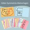 69pcs Pen Control Art Training Set, Reusable Symmetrical Drawing Cards, Improve Writing Skills And Pen Grip Control,  Portable