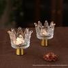 Luxury Glass Candle Holder for Romantic Dining Table Decor
