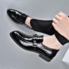 Youth formal leather shoes male student suit black soft sole soft surface business men's shoes pointed casual shoes