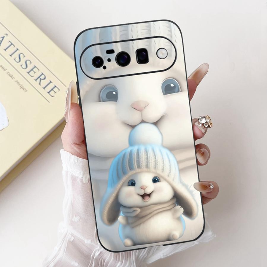 Neues Design 2025 Muster Hülle für Google Pixel 10 Pro XL Capa Weiches Silikon Schwarz Lackiert Vollabdeckung für Google Pixel10 Pro Funda