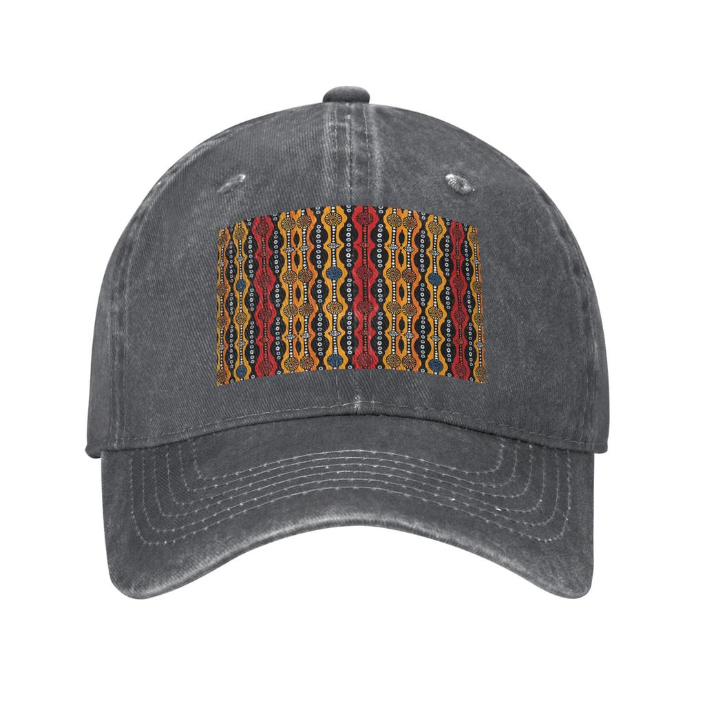 Kizomba Samakaka Ankara African Pattern Wax Denim Fabric Cap Casual Baseball Caps Adjustable Hat Summer Unisex Baseball Hats