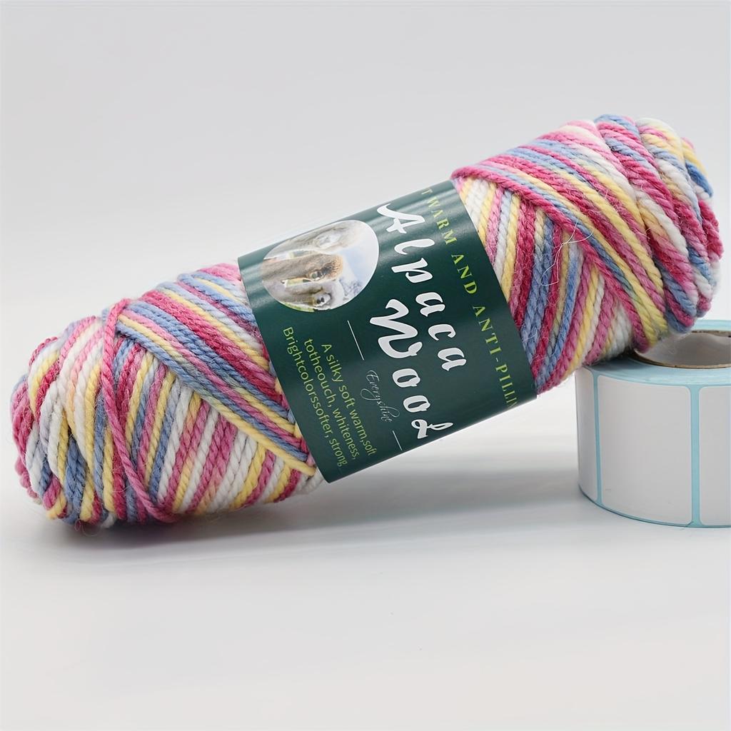 5pcs Soft Alpaca Blend Yarn, 1.1LB Total - Ideal for Sweaters Medium Thickness (2.8mm) | Perfect for Knitting Needles 3.5-4.5mm