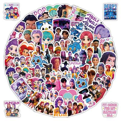 70 KPOP Demon Hunter Stickers Korea, Bright Film Cartoon Stickers Luggage Stickers