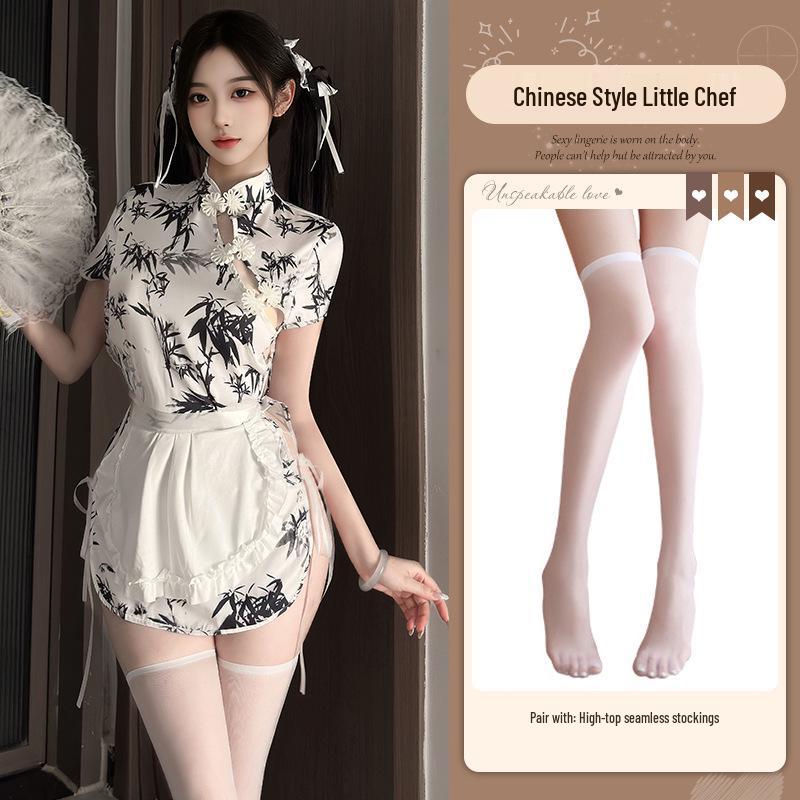 Xianyi Lingerie: Sexy Forbidding Style Cheongsam - Pure Desire Slit Bodycon 635.