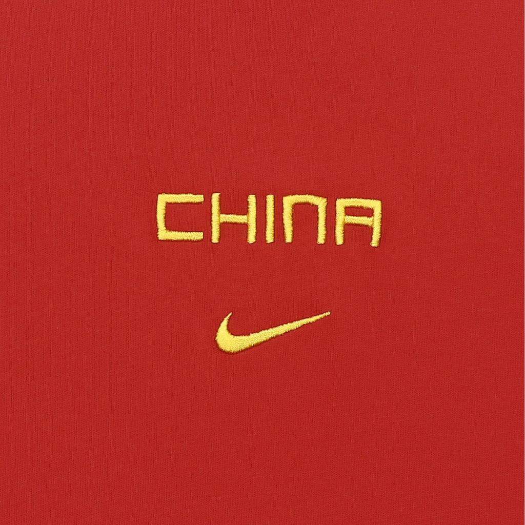 Nike China Team Alphabet Print Round Neck Short Sleeve T-Shirt Women Tops Challenge-Red FN3115-600