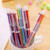 1-10 Pezzi Penne a Sfera Multicolore 0,5 mm 6 in 1, Penne a Sfera Retrattili 6 Colori per Ufficio Forniture Scolastiche Regalo per Studenti
