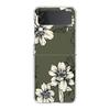 Flower Phone Case For Samsung Galaxy Z Flip 3 4 5 Hard Folding Clear PC Bumper For Samsung Z Flip3 Transparent Back Cover
