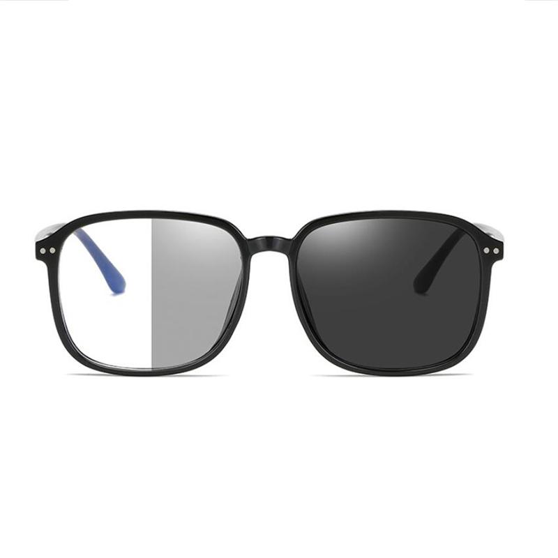 Sun Photochromic Square Prescription Spectacle Women Men Ultralight Pc Oversized Nearsighted Glasses 0 -0.5 -0.75 -1.0 To -6.0