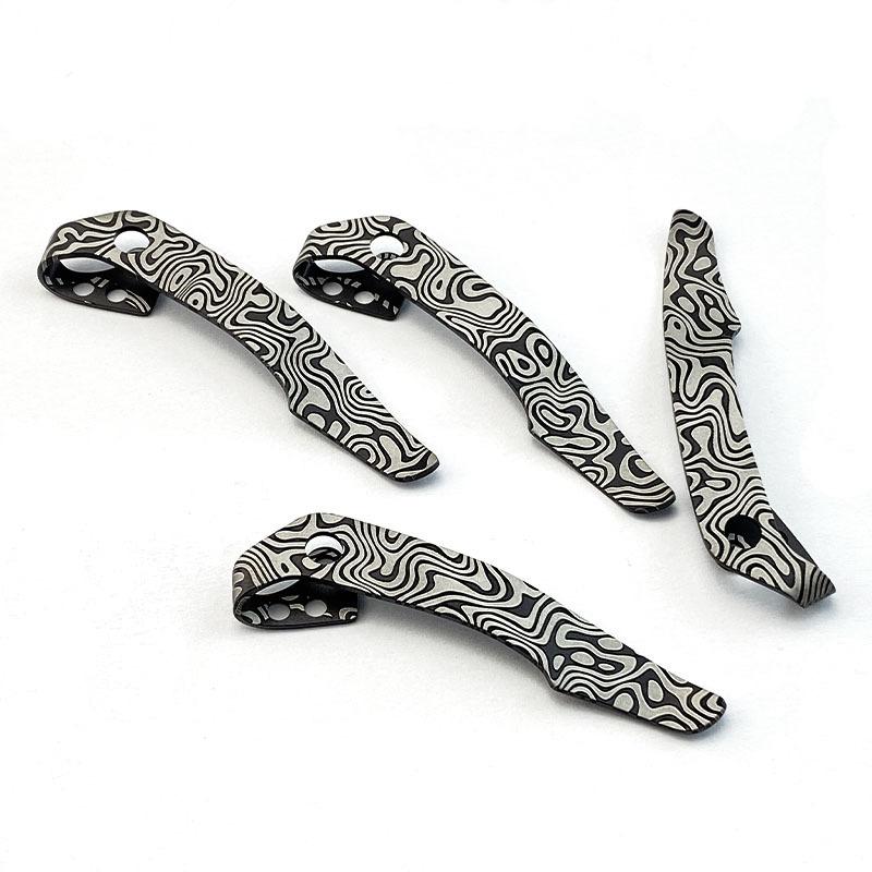 New Titanium Alloy Back Clip for Cld Steel 29TLCC Knife DIY Accessories Custom Folding Pocket Knife Back Waist Clip Tool
