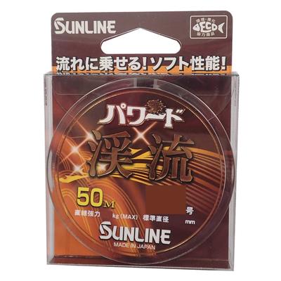 SUNLINE Nylon Line Powered Mountain Stream 50m Natural Brown No. 0.2