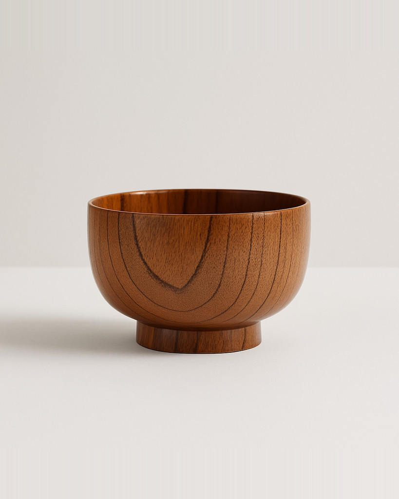 Handmade Wood Bowl for Rice Soup Sauce Dipping Wooden Dinnerware Unbreakable Round Wooden Bowls 7 Size Assorted