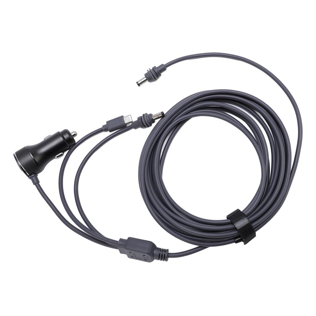 3 in 1 Power Cable USB C Car 18AWG 48W PD30W QC3.0 Power Supply Adapter 6.6ft Cable for Dish , Portable, Heatproof