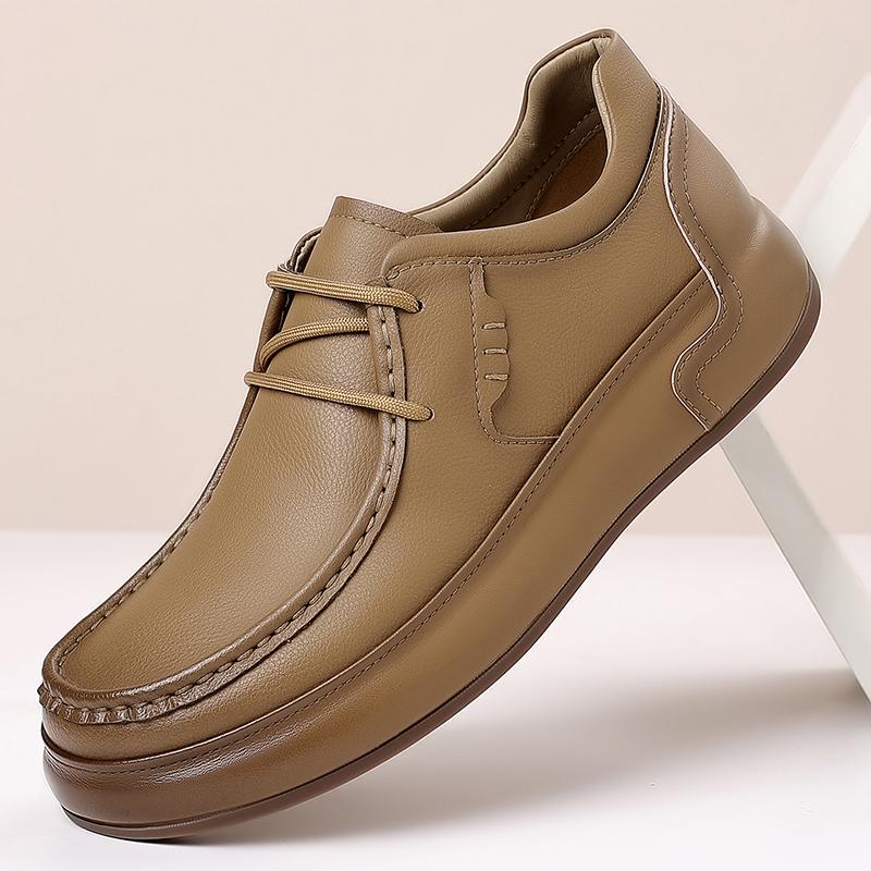 Fashion Spring Autumn Men's Casual Shoes Breathable Leather Sneakers Loafers Super Soft Male Walk Flats Driving Shoes Business Trainers