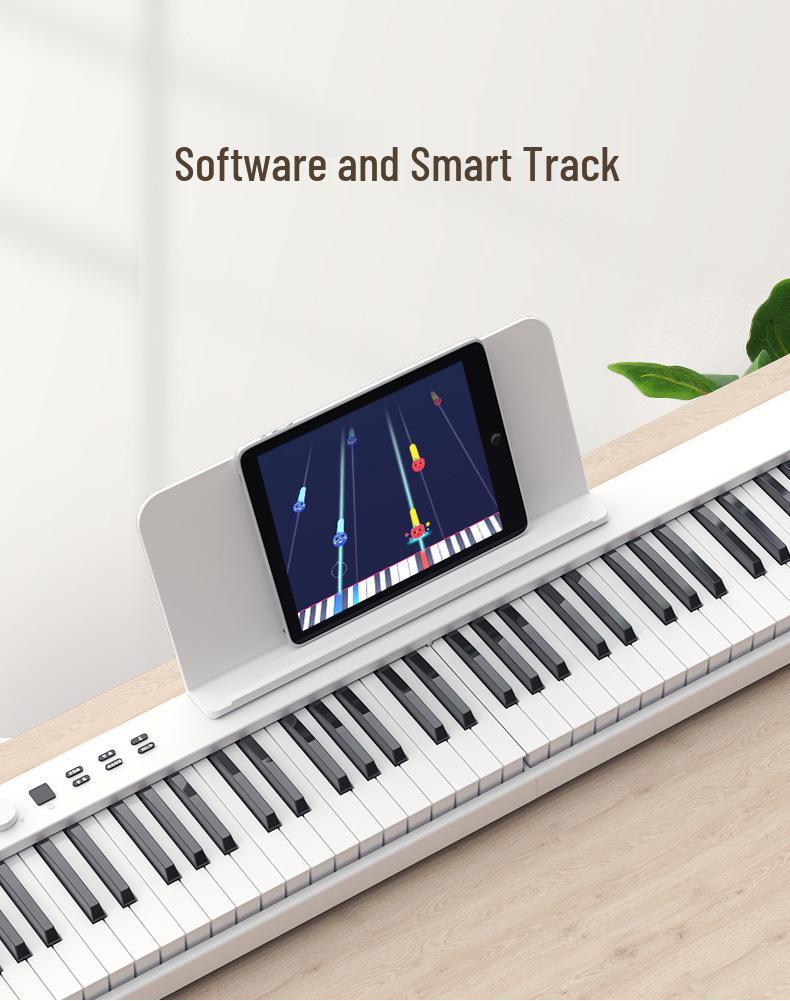 Rechargeable 88-Key Foldable Portable Bluetooth MIDI Keyboard for Beginners and Adults