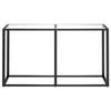 Table console - Transparent - 140x35x75,5 cm - Verre trempé - Design contemporain - A monter soi-même