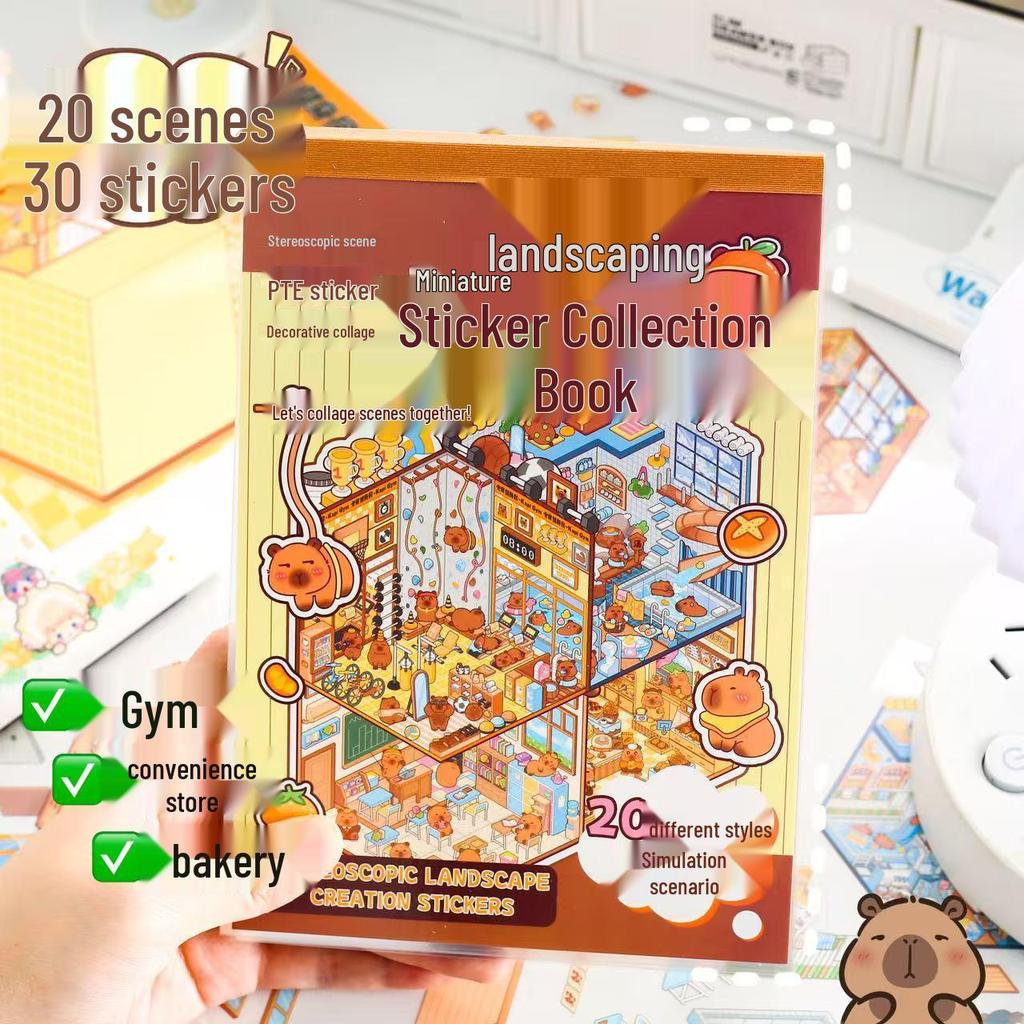 Miniature Scene Collection: 3D High-Value Landscaping Cottage Stickers