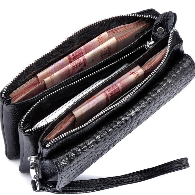 Sac à main pour femme Pochette de jour Portefeuille pour cartes Mode Cuir véritable Sac bandoulière pour femme Porte-monnaie Alligator Sac d'épaule pour soirée Qualité