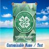 Beach Towel Custom Name Text, Quick Dry Large Towel For Beach HomeCeltic FC