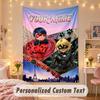 Custom Personalized Tapestry,Miraculous Ladybug Print Custom Name Text Wall Art Hanging for Bedroom